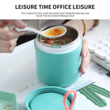 Food Warm Thermal Leakproof Vacuum Stainless Reusable Lunch Box Green