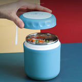 Food Warm Thermal Leakproof Vacuum Stainless Reusable Lunch Box Light Blue◈18 OZ