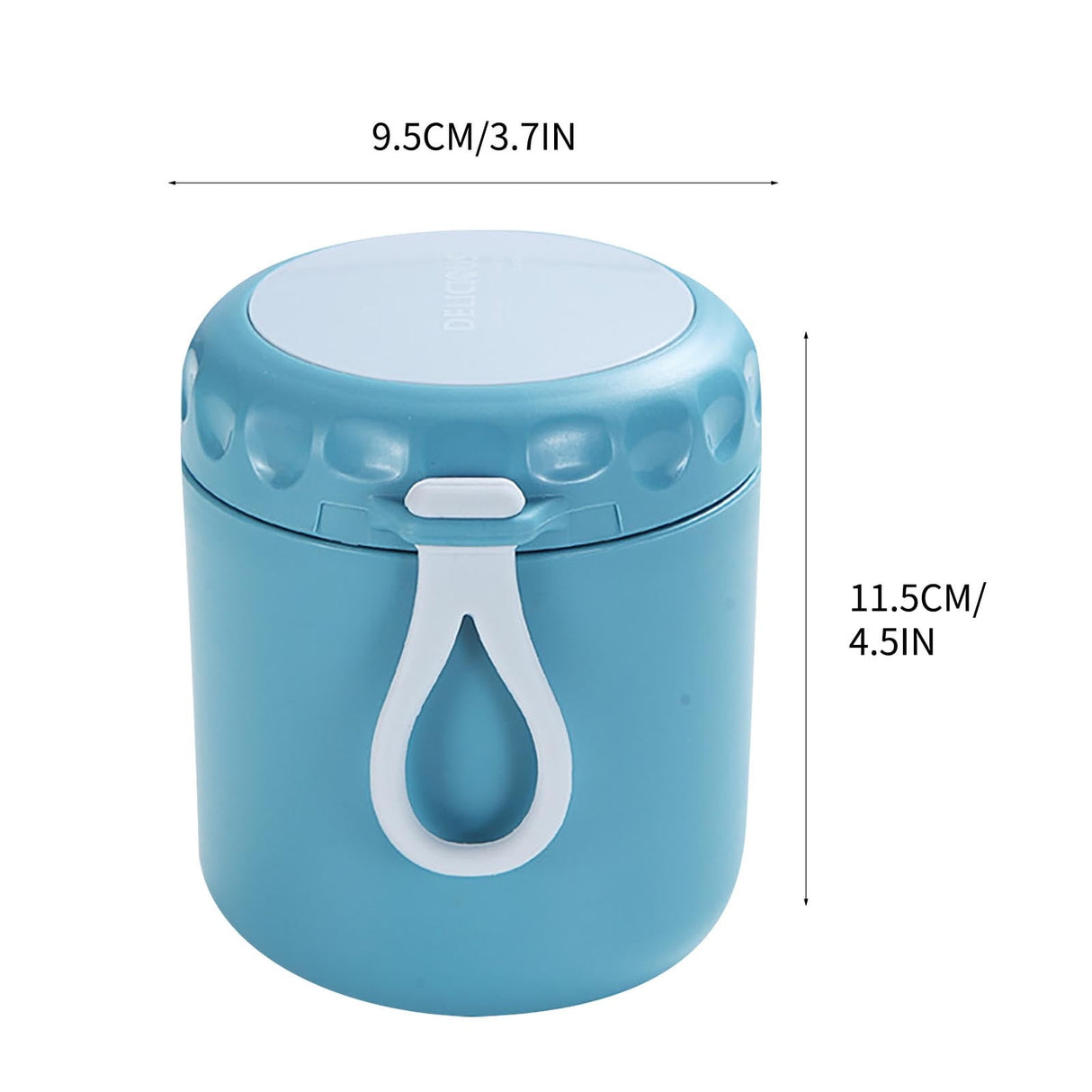 Food Warm Thermal Leakproof Vacuum Stainless Reusable Lunch Box Light Blue◈18 OZ