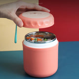 Food Warm Thermal Leakproof Vacuum Stainless Reusable Lunch Box Pink◈18 OZ