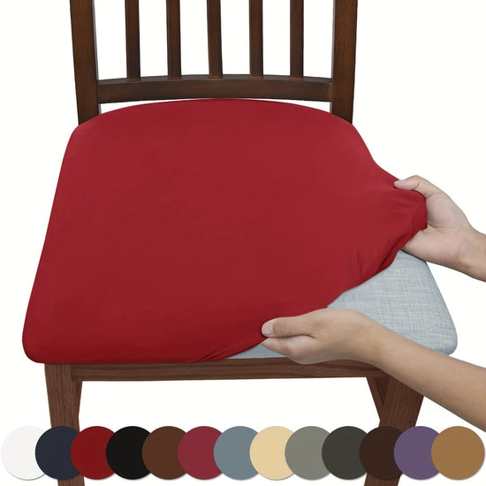 Solid Color Brushed High Elastic Chair Cover, Simple Soft And Comfortable Chair Seat Cover, Dust-proof And Dirt-resistant Chair Slipcover, Suitable For Dining Chair Office Home Decor 4pcs Dark Gray