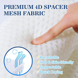Bath Pillow Bathtub Pillow, Bath Pillows for Tub Neck and Back Support, Bath Tub Pillow Headrest with Soft 4D Mesh Fabric and Non-Slip Suction Cups, Relaxing Bath Accessories Spa Gifts - Front View