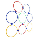 10PCS Kids Exercise Hoops Jumping Hopscotch Game Rings for Sensory Training Physical Fitness Dia 47cm / 18.5in - Front View