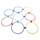 10PCS Kids Exercise Hoops Jumping Hopscotch Game Rings for Sensory Training Physical Fitness Dia 47cm / 18.5in - Side View