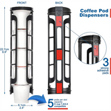2pcs Coffee Pod Holder Side Mount for K Cup Pods Dispenser for Single- Coffee Makers Black - Front View