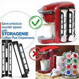 2pcs Coffee Pod Holder Side Mount for K Cup Pods Dispenser for Single- Coffee Makers Black - Rear View