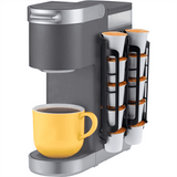 2pcs Coffee Pod Holder Side Mount for K Cup Pods Dispenser for Single- Coffee Makers Black