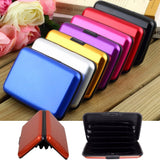 Waterproof 6 Slots RFID Blocking Credit Card Protector Aluminum ID Case Hard Shell Business Card Holder Metal Wallet for Men or Women Grey