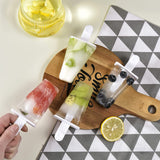 Silicone Ice Pop Molds 6-Well Easy Release, BPA Free Silicone Ice Cream Mold Green - Side View