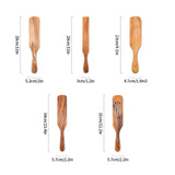 Clearance!! Wooden Spurtle Teak Spurtles Kitchen Tools Wooden Spatula for Cooking Wood Utensils Non Stick Cookware for Serving Stirring Mixing Scraping Scooping Cooking Utensil Brown - Front View