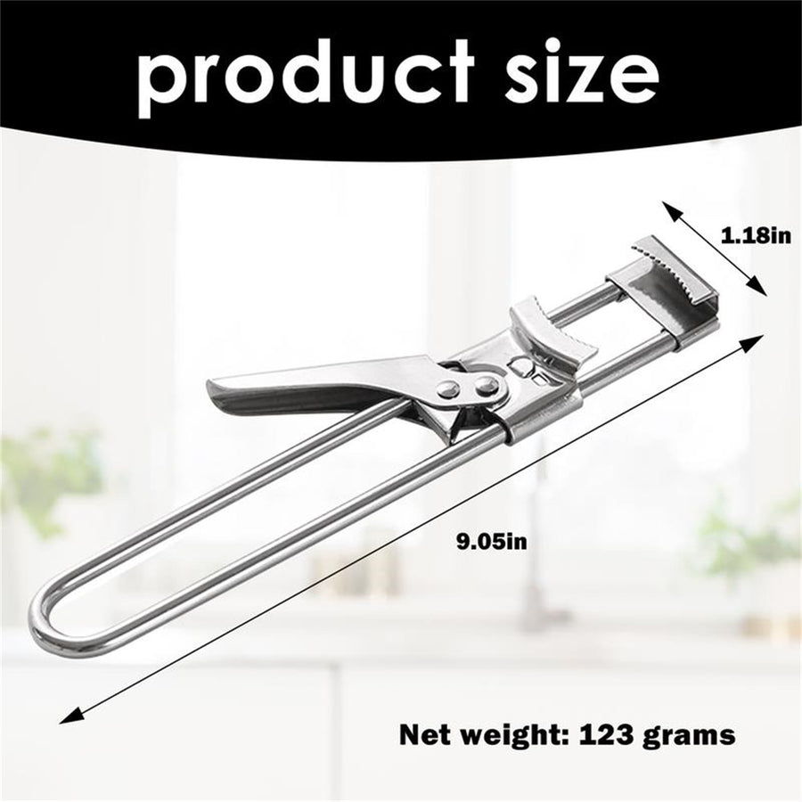 Stainless Steel Can Opener Manual Multifunctional Labor Saving Can Opener Kitchen Creative Can Opener Tool Easily Open Cans Of Various Sizes, 3PC Silver