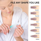 3 Pack Glass Nail File, Fingernail File for Natural Nail Professional Manicure Nail Tool Gentle Nail Care