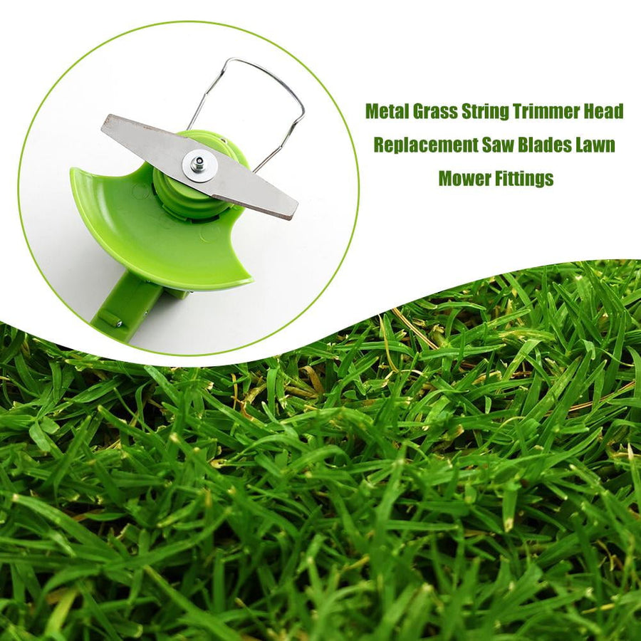 5 PCS Weed Wacker Eater Metal Blades, Universal Grass String Trimmer attachments Silver