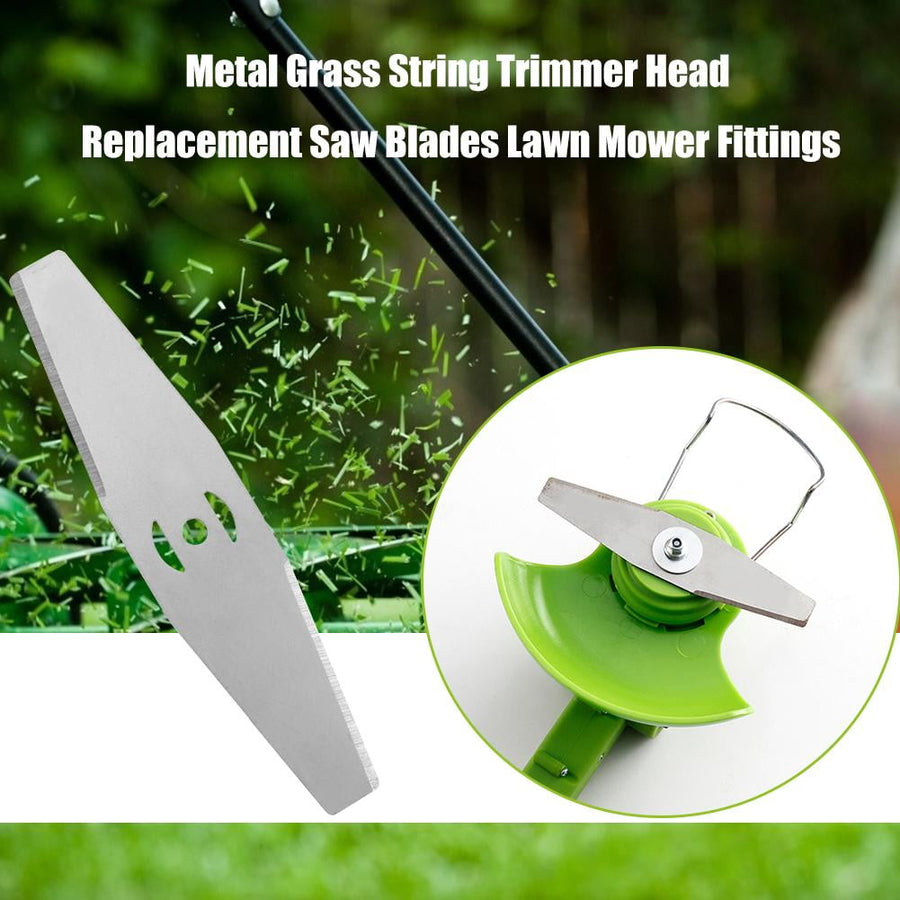 5 PCS Weed Wacker Eater Metal Blades, Universal Grass String Trimmer attachments Silver