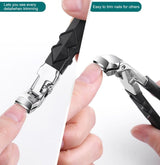 Nail Clippers, Long Handle Ergonomic Angled Head Senior Toenail Clipper, Toe Nail Clippers for Thick Nails, Ultra Sharp Stainless Nail Clipper with Catcher for Men Women Multicolor