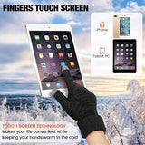 Women's Winter Touch Screen Gloves Warm Fleece Lined Knit Gloves Elastic Cuff Winter Texting Gloves Yellow