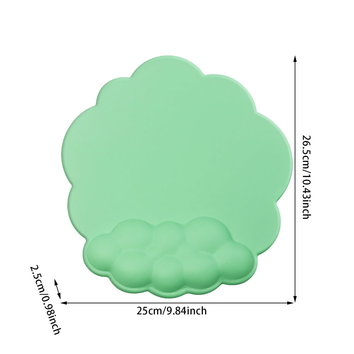 Ergonomic Mouse Pad with Wrist Support Cute Cloud Shape Wrist Pad Memory Cotton Keyboard Hand Rest Non Slip Wrist Pad Non-Slip Mousepad for Computer Laptop as the picture shows