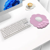 Ergonomic Mouse Pad with Wrist Support Cute Cloud Shape Wrist Pad Memory Cotton Keyboard Hand Rest Non Slip Wrist Pad Non-Slip Mousepad for Computer Laptop as the picture shows - Close-Up Angle