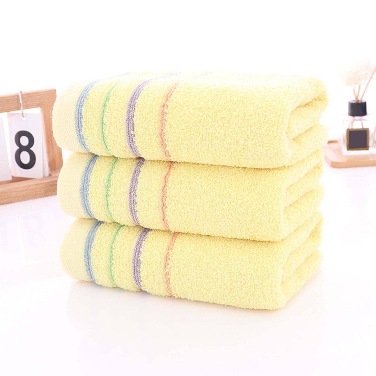 Hand Towels, 10x20" Super Soft & Absorbent Solid Color Quick Dry Microfiber Cotton Towels, Thicken Hand Towels for Bathroom, Kitchen, Hotel, Pool, Daily Use, Towels J
