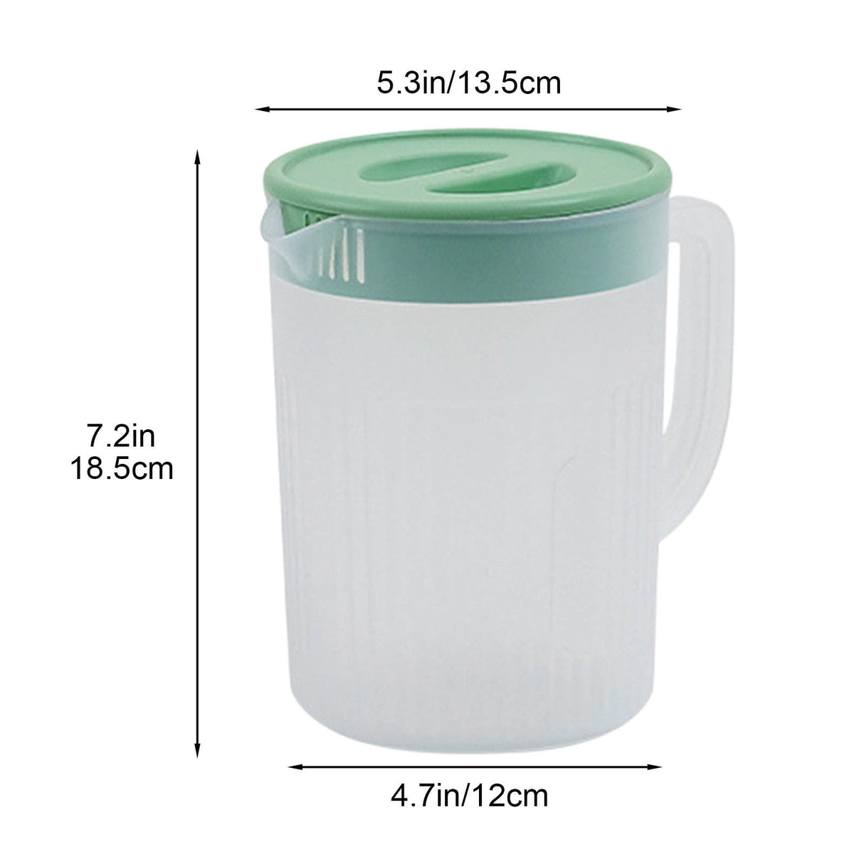 Juice Pitcher with Lids for Fridge, Water Jug for Teas, Juices & Iced Beverages - Fridge & Dishwasher Safe B