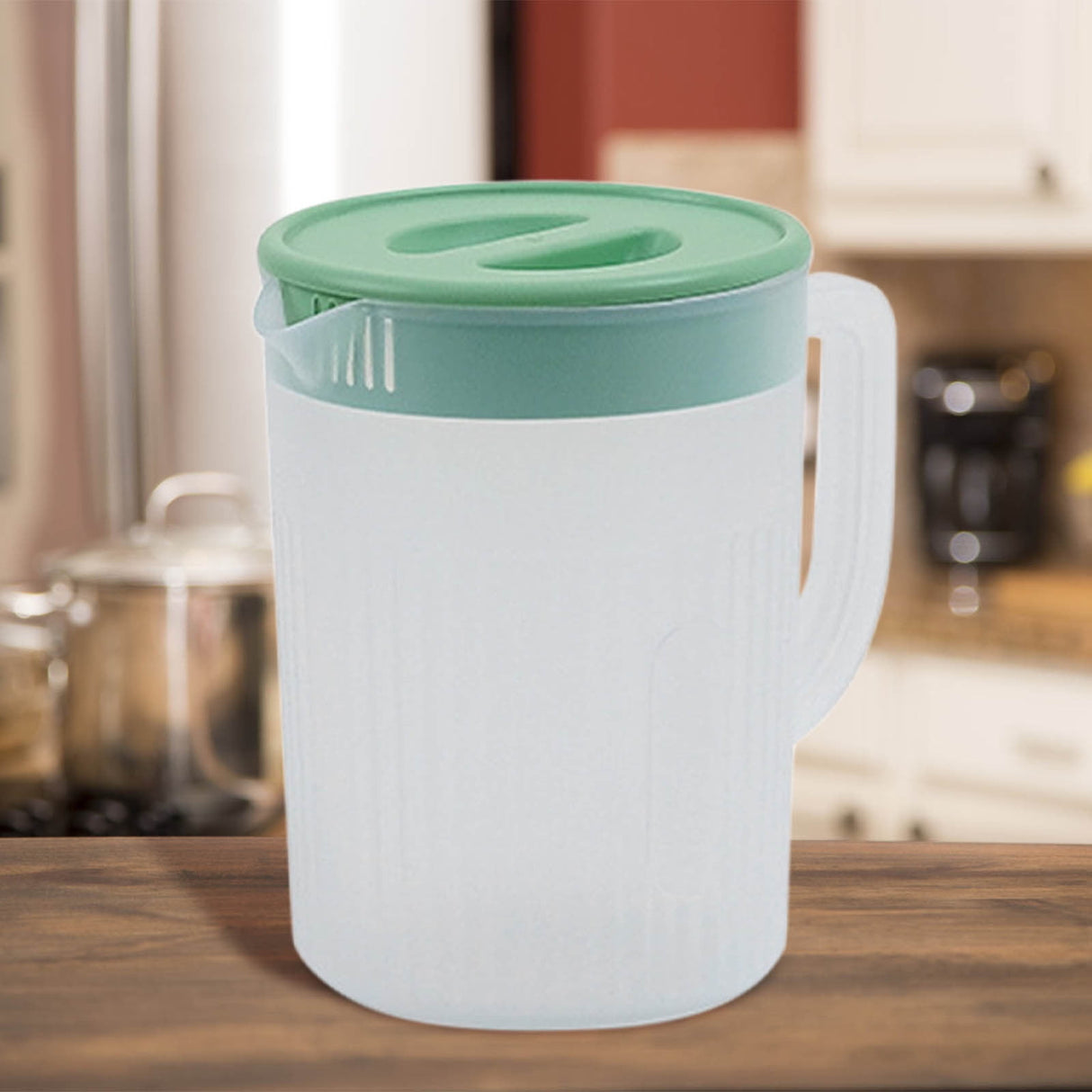 Juice Pitcher with Lids for Fridge, Water Jug for Teas, Juices & Iced Beverages - Fridge & Dishwasher Safe B