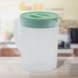 Juice Pitcher with Lids for Fridge, Water Jug for Teas, Juices & Iced Beverages - Fridge & Dishwasher Safe B - Close-Up Angle