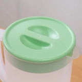 Juice Pitcher with Lids for Fridge, Water Jug for Teas, Juices & Iced Beverages - Fridge & Dishwasher Safe B - Low Angle