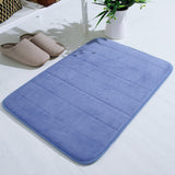 Soft Absorbent Bath Mat Non Slip Bathroom Rugs Quick Dry Washable Bathroom Rug for Home Bathroom Entrance Shower Floor 20 x 32 Inch Blue - Front View
