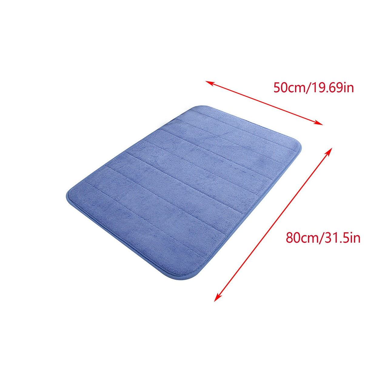 Soft Absorbent Bath Mat Non Slip Bathroom Rugs Quick Dry Washable Bathroom Rug for Home Bathroom Entrance Shower Floor 20 x 32 Inch Blue