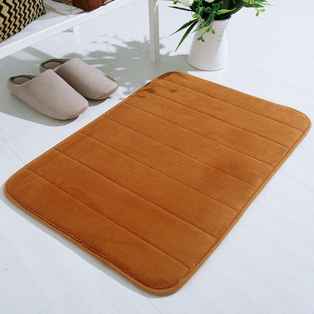 Soft Absorbent Bath Mat Non Slip Bathroom Rugs Quick Dry Washable Bathroom Rug for Home Bathroom Entrance Shower Floor 20 x 32 Inch Brown
