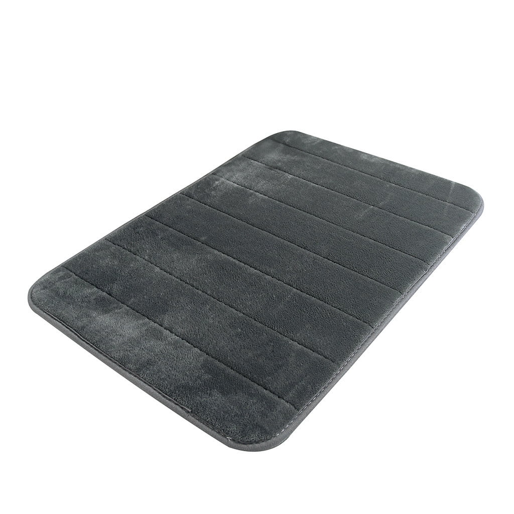 Soft Absorbent Bath Mat Non Slip Bathroom Rugs Quick Dry Washable Bathroom Rug for Home Bathroom Entrance Shower Floor 20 x 32 Inch Gray
