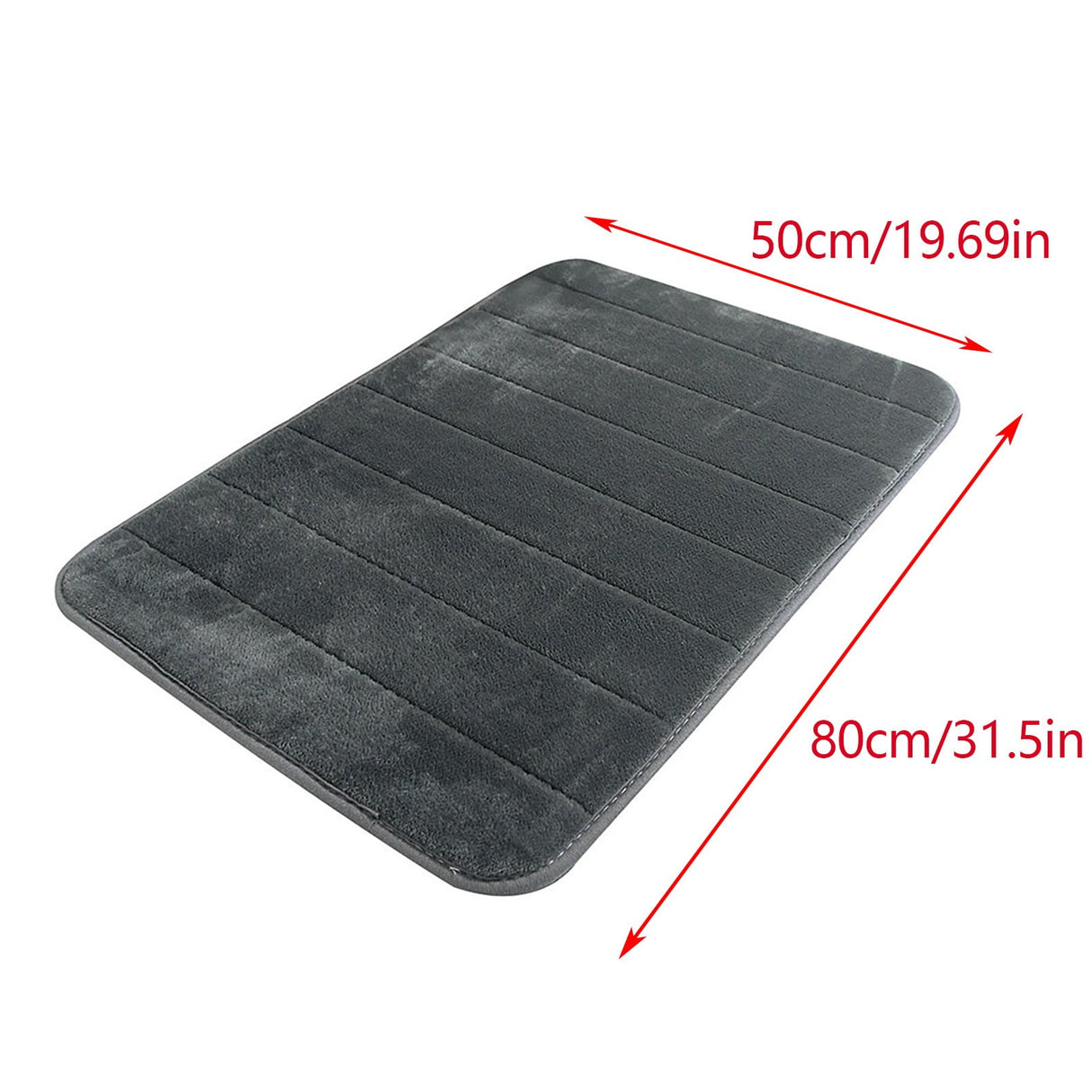 Soft Absorbent Bath Mat Non Slip Bathroom Rugs Quick Dry Washable Bathroom Rug for Home Bathroom Entrance Shower Floor 20 x 32 Inch Gray