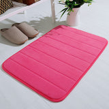 Soft Absorbent Bath Mat Non Slip Bathroom Rugs Quick Dry Washable Bathroom Rug for Home Bathroom Entrance Shower Floor 20 x 32 Inch Hot Pink - Front View