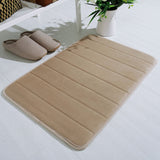 Soft Absorbent Bath Mat Non Slip Bathroom Rugs Quick Dry Washable Bathroom Rug for Home Bathroom Entrance Shower Floor 20 x 32 Inch Khaki - Front View