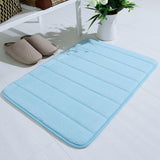 Soft Absorbent Bath Mat Non Slip Bathroom Rugs Quick Dry Washable Bathroom Rug for Home Bathroom Entrance Shower Floor 20 x 32 Inch Light blue - Front View