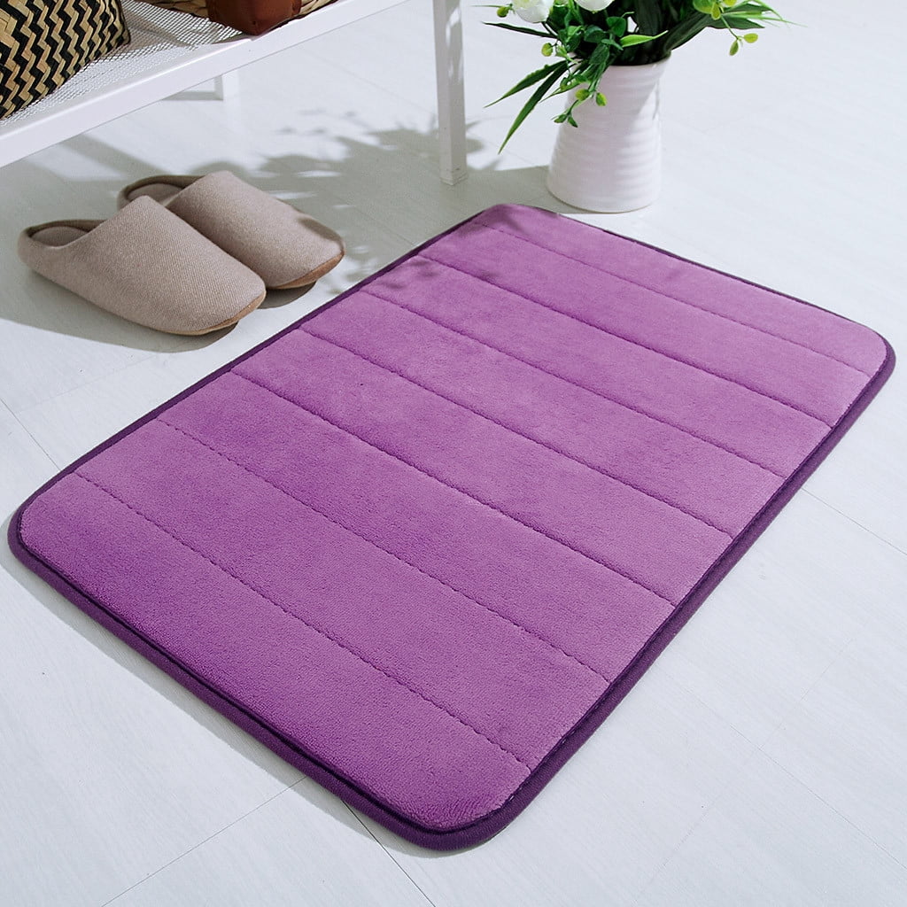 Soft Absorbent Bath Mat Non Slip Bathroom Rugs Quick Dry Washable Bathroom Rug for Home Bathroom Entrance Shower Floor 20 x 32 Inch Purple