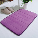 Soft Absorbent Bath Mat Non Slip Bathroom Rugs Quick Dry Washable Bathroom Rug for Home Bathroom Entrance Shower Floor 20 x 32 Inch Purple