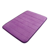Soft Absorbent Bath Mat Non Slip Bathroom Rugs Quick Dry Washable Bathroom Rug for Home Bathroom Entrance Shower Floor 20 x 32 Inch Purple - Side View