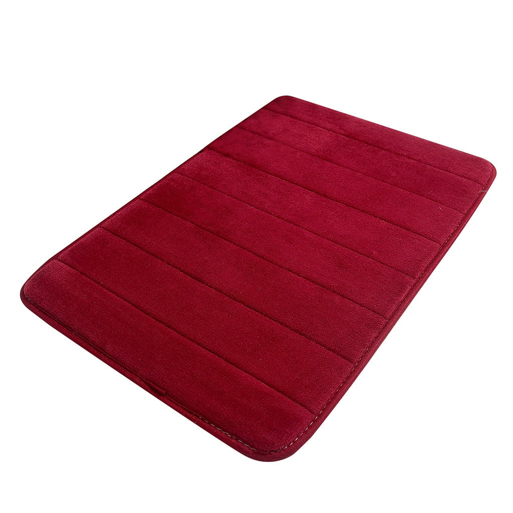 Soft Absorbent Bath Mat Non Slip Bathroom Rugs Quick Dry Washable Bathroom Rug for Home Bathroom Entrance Shower Floor 20 x 32 Inch Red