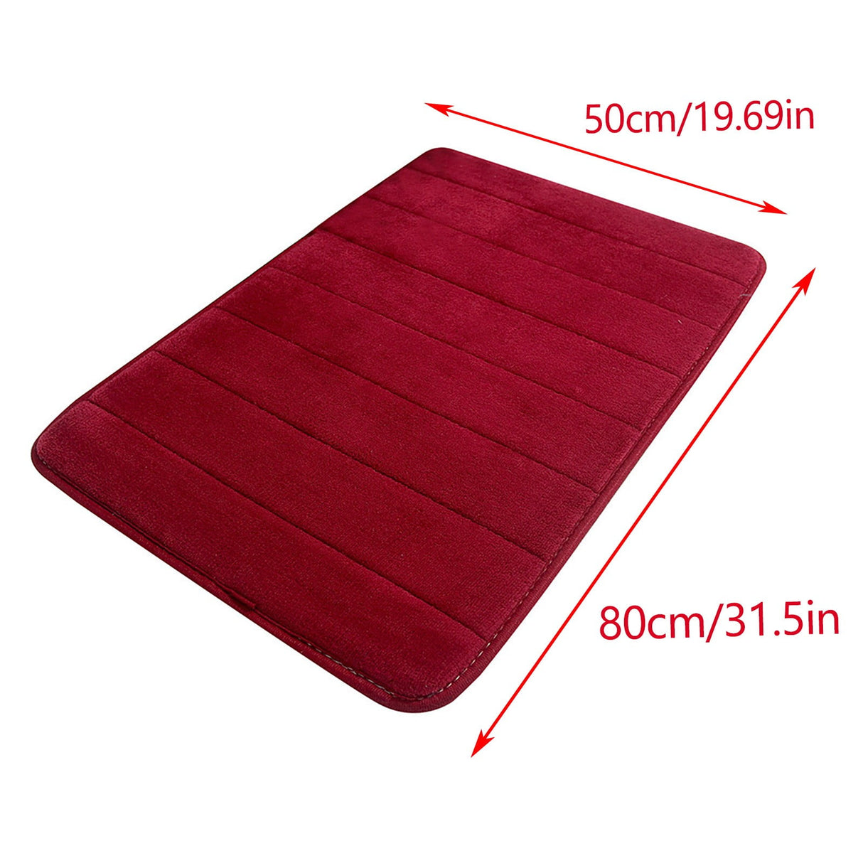 Soft Absorbent Bath Mat Non Slip Bathroom Rugs Quick Dry Washable Bathroom Rug for Home Bathroom Entrance Shower Floor 20 x 32 Inch Red