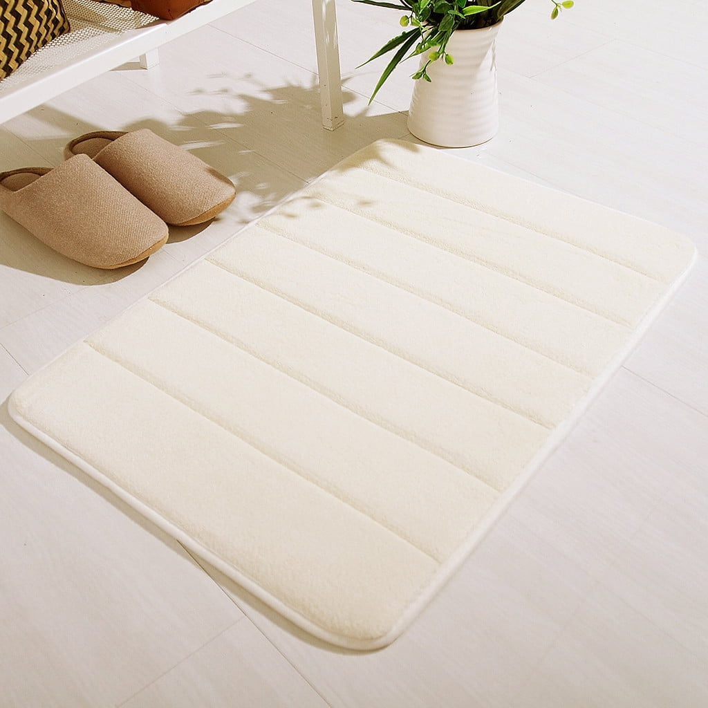 Soft Absorbent Bath Mat Non Slip Bathroom Rugs Quick Dry Washable Bathroom Rug for Home Bathroom Entrance Shower Floor 20 x 32 Inch White