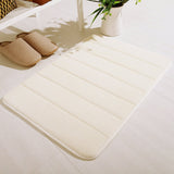 Soft Absorbent Bath Mat Non Slip Bathroom Rugs Quick Dry Washable Bathroom Rug for Home Bathroom Entrance Shower Floor 20 x 32 Inch White - Front View