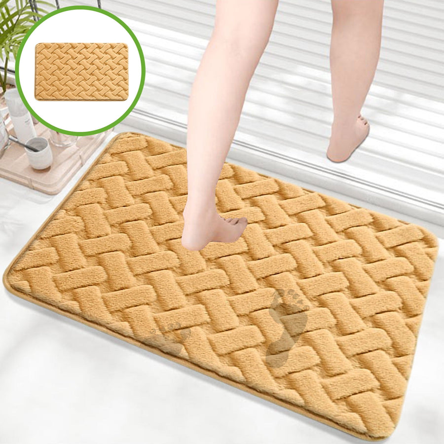 Bathroom Rugs, Extra Soft Absorbent Bath Rugs, 15.7"x23.6" Quicker Dry Washable Bath Mat for Bathroom, Tub and Shower, Non-Slip Bathroom Rug Yellow