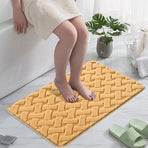 Bathroom Rugs, Extra Soft Absorbent Bath Rugs, 15.7"x23.6" Quicker Dry Washable Bath Mat for Bathroom, Tub and Shower, Non-Slip Bathroom Rug Yellow