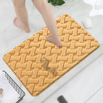 Bathroom Rugs, Extra Soft Absorbent Bath Rugs, 15.7"x23.6" Quicker Dry Washable Bath Mat for Bathroom, Tub and Shower, Non-Slip Bathroom Rug Yellow