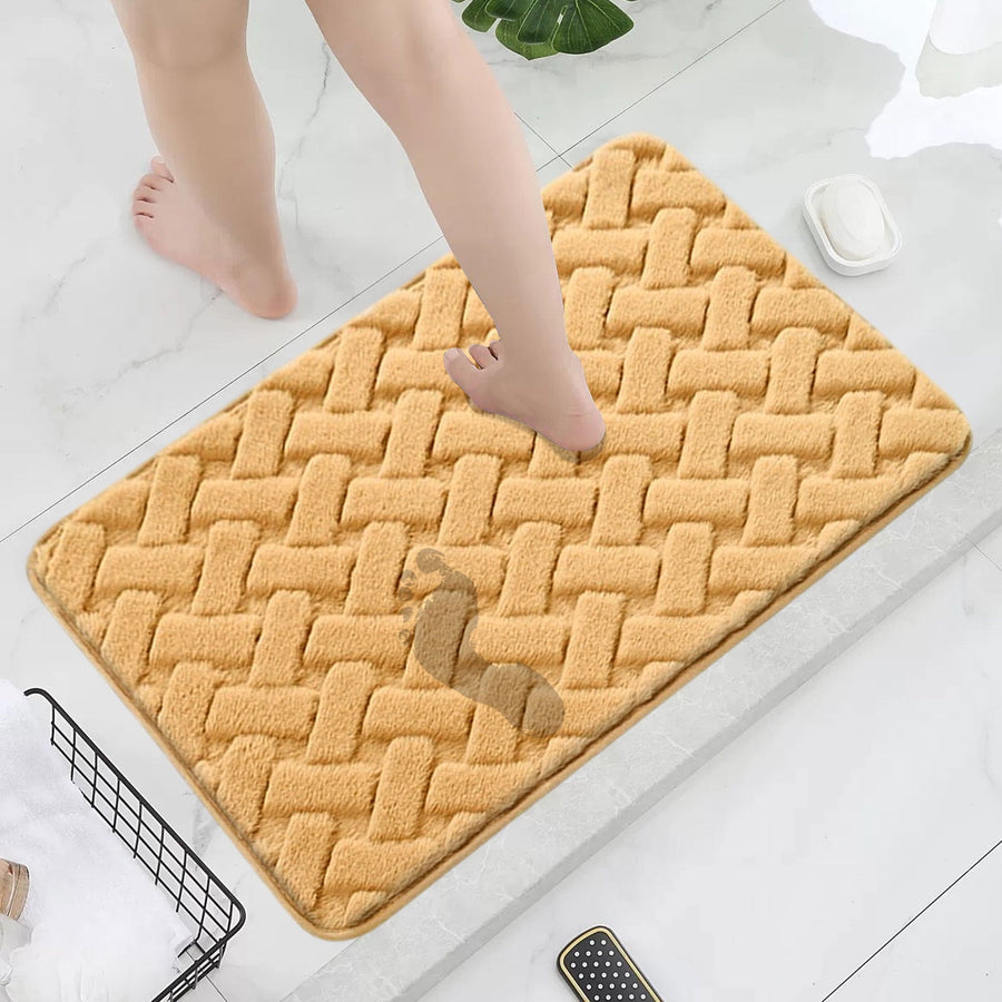Bathroom Rugs, Extra Soft Absorbent Bath Rugs, 15.7"x23.6" Quicker Dry Washable Bath Mat for Bathroom, Tub and Shower, Non-Slip Bathroom Rug Yellow