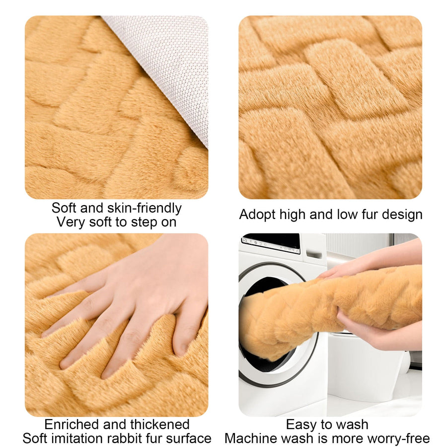 Bathroom Rugs, Extra Soft Absorbent Bath Rugs, 15.7"x23.6" Quicker Dry Washable Bath Mat for Bathroom, Tub and Shower, Non-Slip Bathroom Rug Yellow