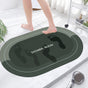 Oval Bathroom Rugs, Extra Soft Absorbent Bath Mat, 15.7"x23.6" Quicker Dry Washable Bath Mats for Bathroom, Tub and Shower, Non-Slip Bathroom Rug Black