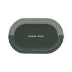 Oval Bathroom Rugs, Extra Soft Absorbent Bath Mat, 15.7"x23.6" Quicker Dry Washable Bath Mats for Bathroom, Tub and Shower, Non-Slip Bathroom Rug Black