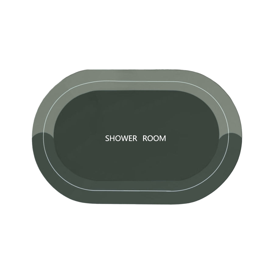 Oval Bathroom Rugs, Extra Soft Absorbent Bath Mat, 15.7"x23.6" Quicker Dry Washable Bath Mats for Bathroom, Tub and Shower, Non-Slip Bathroom Rug Black